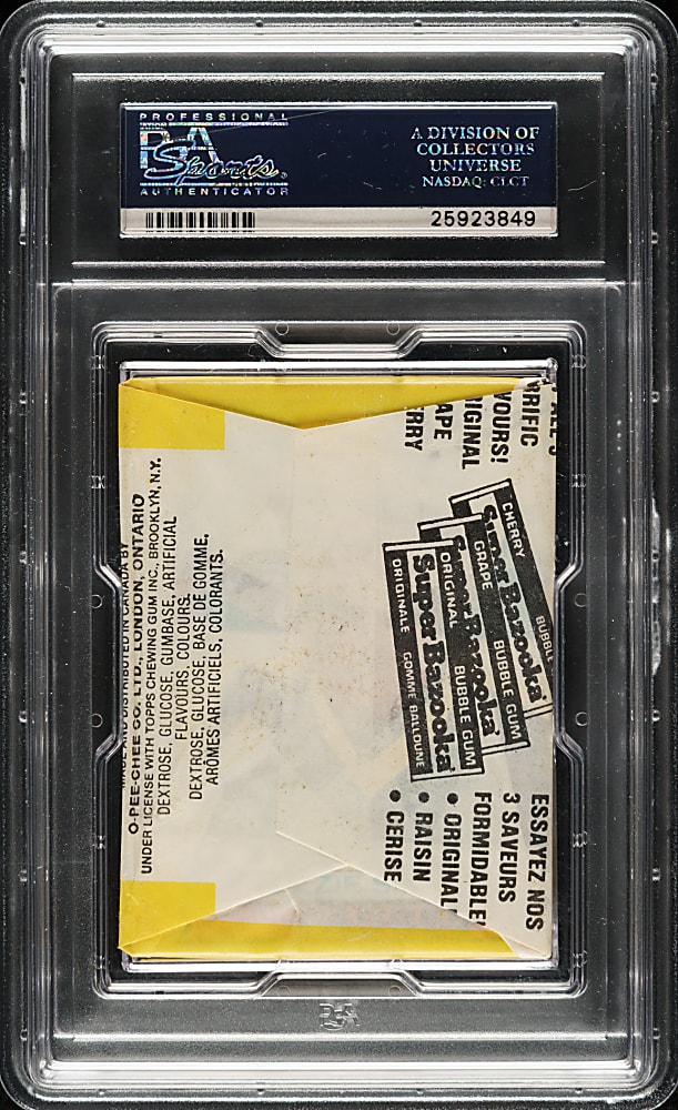 1979 O-Pee-Chee Unopened Wax Pack PSA NM-MT 8 - Ozzie Smith Rookie on Back