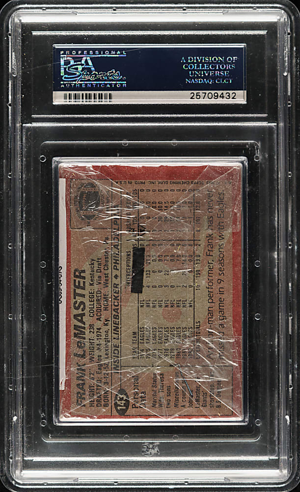 1983 Topps Football Unopened Cello Pack PSA GEM MINT 10 - Joe Montana on Top