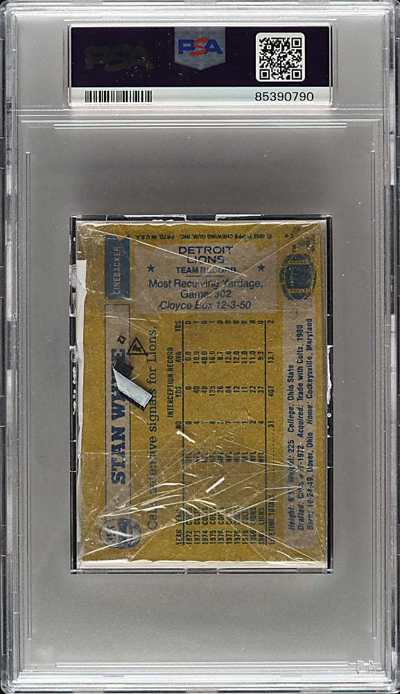 1982 Topps Football Unopened Cello Pack PSA GEM MINT 10 - Joe Montana on Top