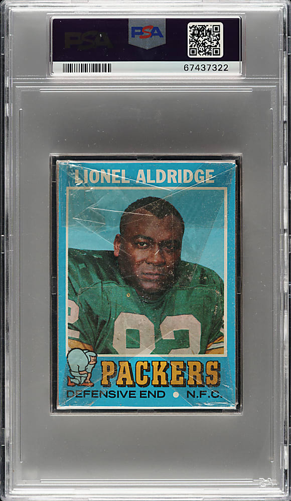 1971 Topps Football First Series Unopened Cello Pack PSA NM 7 - Larry Csonka on Top