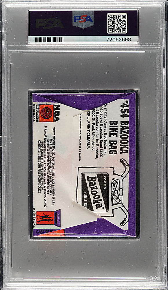 1972-1973 Topps Basketball Unopened Wax Pack PSA MINT 9 - Dave Cowens on Back