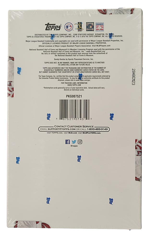 2018 Topps Update Factory-Sealed Unopened Hobby Box (36 Packs) - Shohei Ohtani, Juan Soto, and Ronald Acuna Jr. Rookie Year