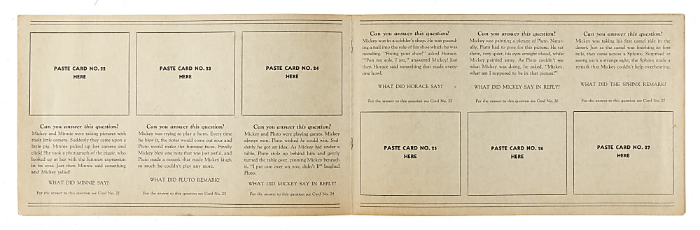 1935 R89 Gum, Inc. "Mickey Mouse" Bubble Gum Original Display Album