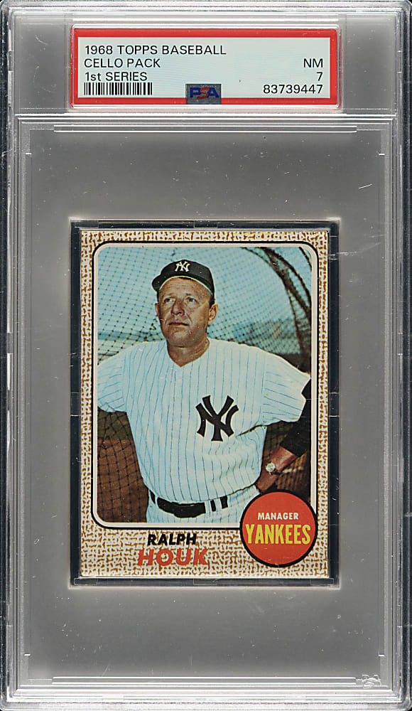 1968 Topps Unopened First Series Cello Pack PSA NM 7