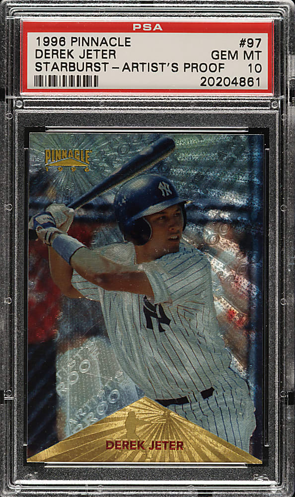 1996 Pinnacle #97 Derek Jeter Rookie Starburst Artist Proof PSA GEM MINT 10