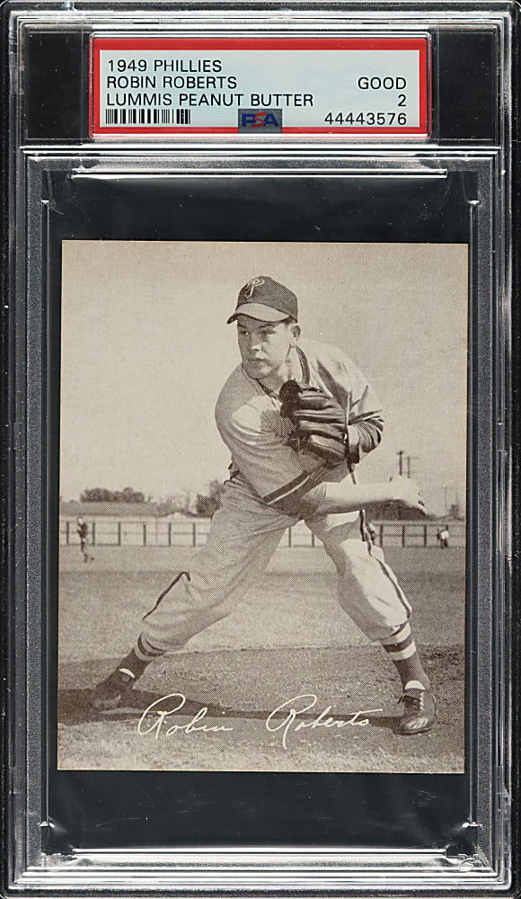 1949 Lummis Peanut Butter Phillies Robin Roberts PSA GOOD 2