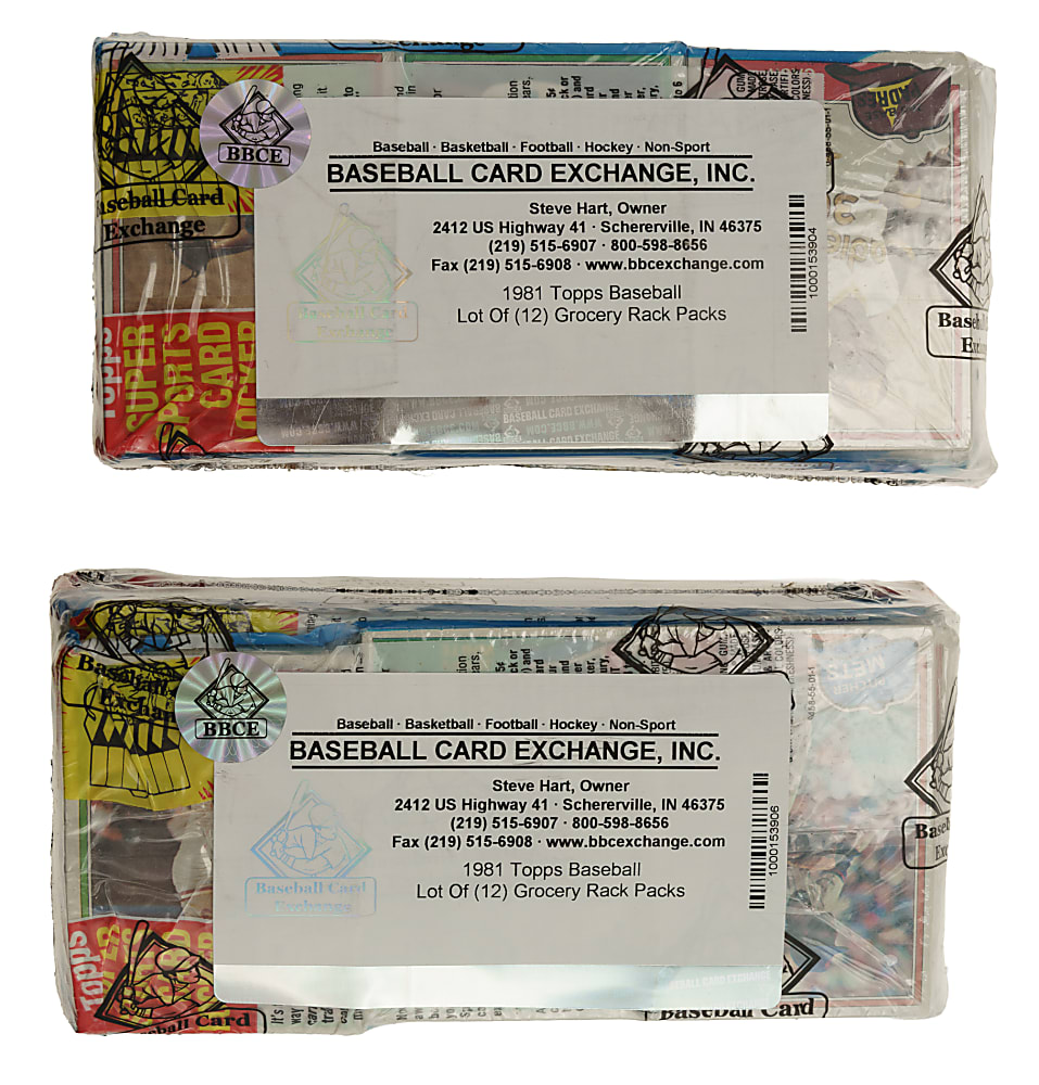 1981 Topps Unopened Grocery Rack Pack Collection (24 Packs) - BBCE