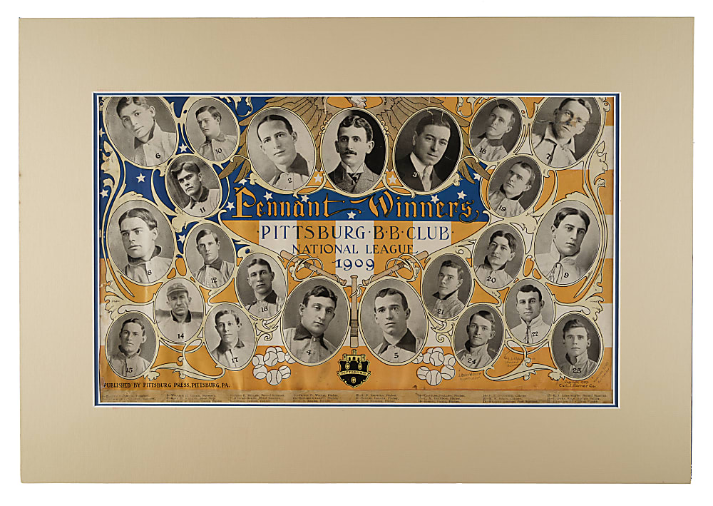 1909 Pittsburgh Pirates Baseball Club Composite with Honus Wagner