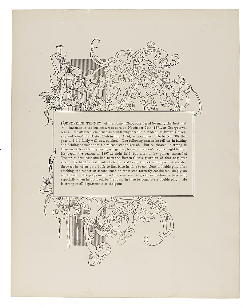 1899-1900 M101-1 Sporting News Fred Tenney