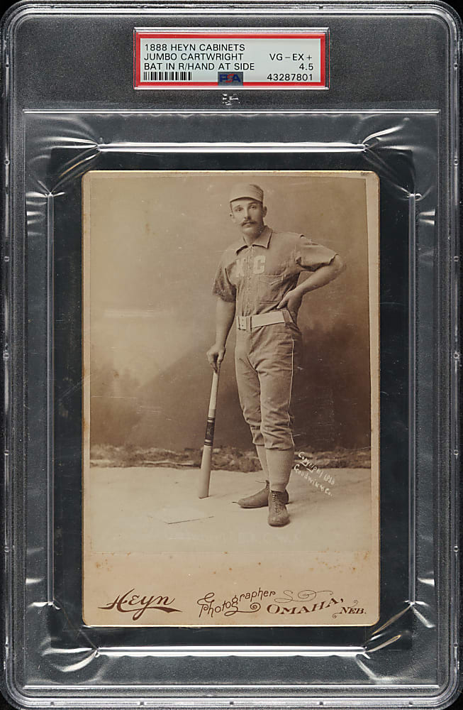 1888 Heyn Cabinet Jumbo Cartwright Kansas City (Western Association) PSA VG-EX+ 4.5 - N173 Old Judge Proof - The ONLY Graded Example!