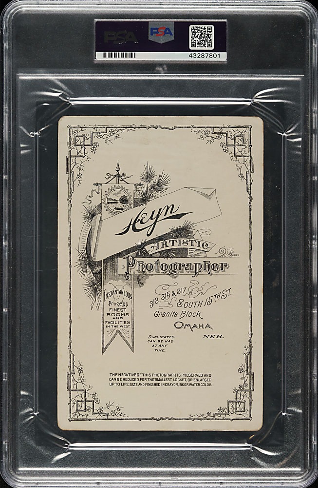 1888 Heyn Cabinet Jumbo Cartwright Kansas City (Western Association) PSA VG-EX+ 4.5 - N173 Old Judge Proof - The ONLY Graded Example!