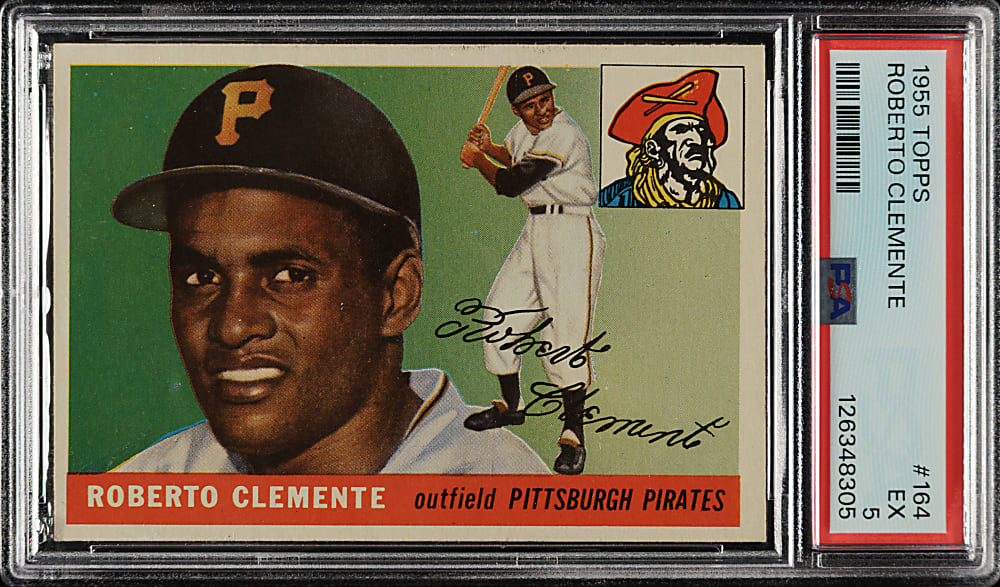1955 Topps #164 Roberto Clemente Rookie PSA EX 5