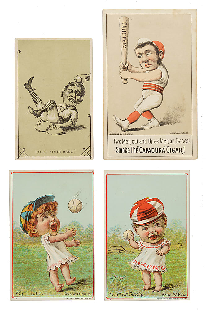 1880s Comic Trade Card Collection (11) Including Near-Complete Set