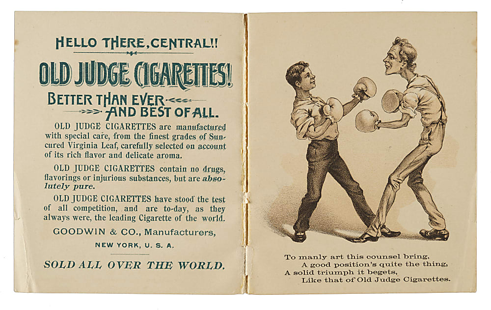 1880's Old Judge "Boxing Made Easy" Booklet