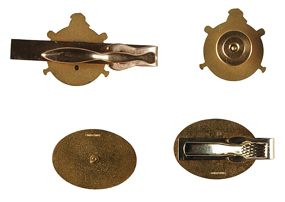 1956 to 1969 All-Star Game Tie Clip and Press Pin Collection (4)