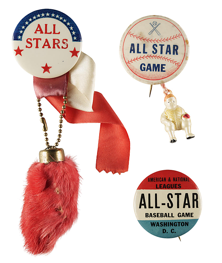 1956 All-Star Game Pin Trio