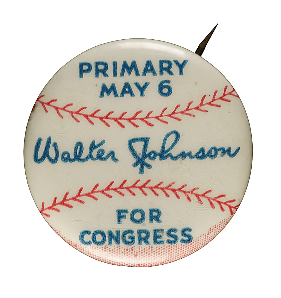 May 6, 1940 Walter Johnson For Congress Pin