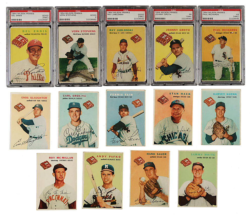 1954 Wilson Franks Near-Complete Set (18/20)
