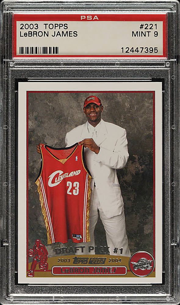 2003-2004 Topps Basketball #221 LeBron James Rookie PSA MINT 9