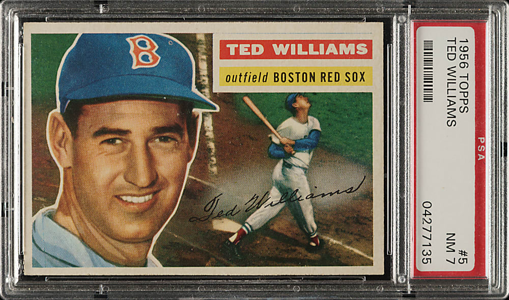 1956 Topps #5 Ted Williams Gray Back PSA NM 7