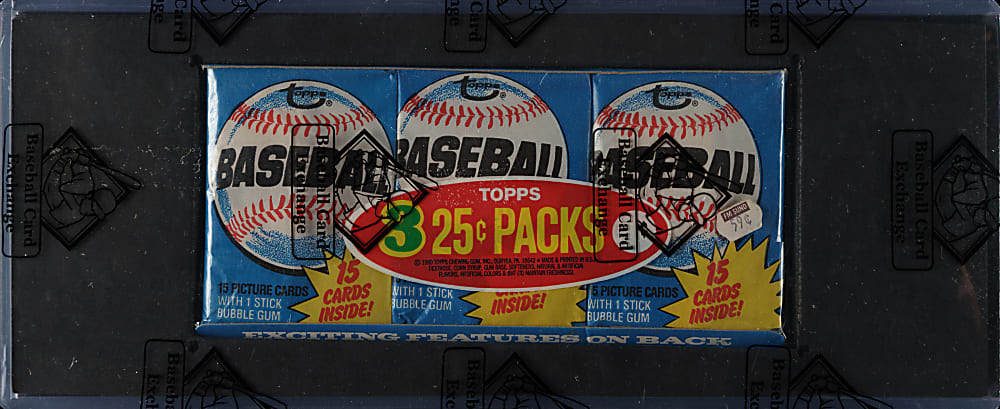 1980 Topps Unopened Wax Pack Tray - BBCE