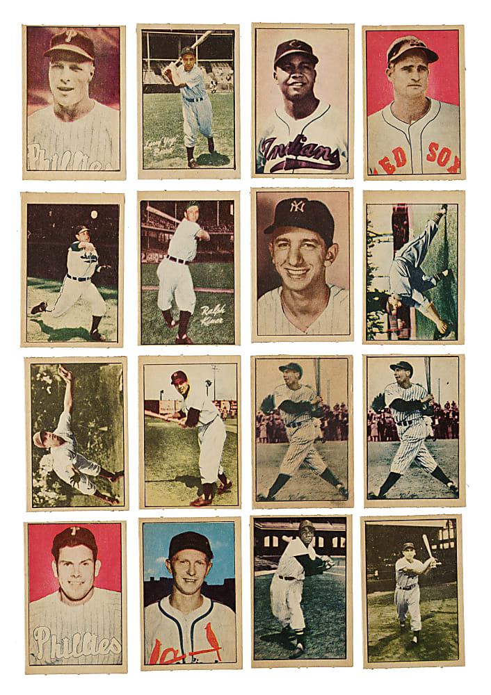 1952 Berk Ross Near-Complete Set (65/72) Including Berra, Campanella, Musial, and Snider
