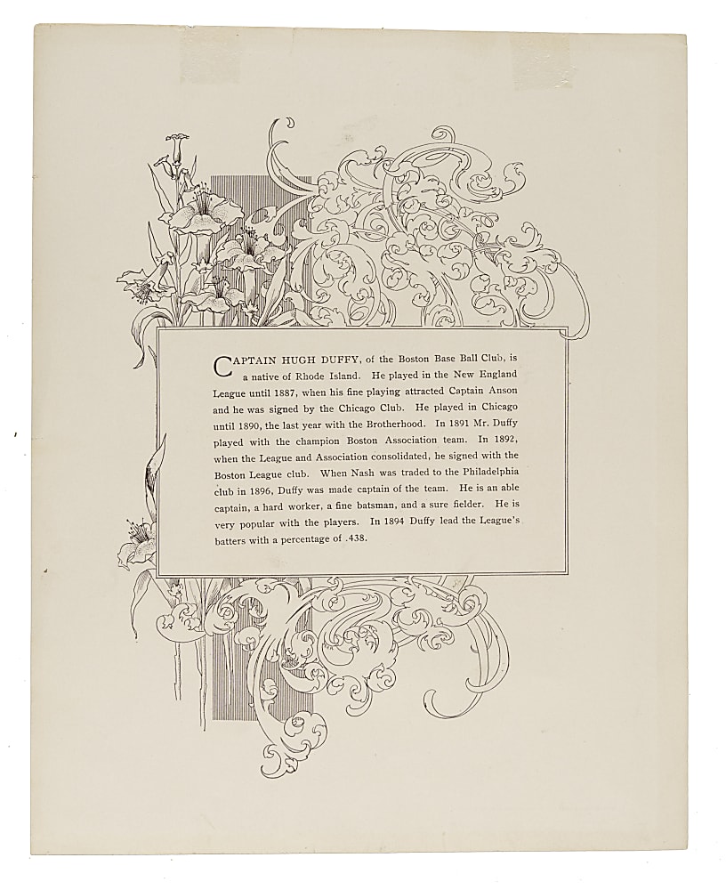 1899-1900 M101-1 Sporting News Hugh Duffy