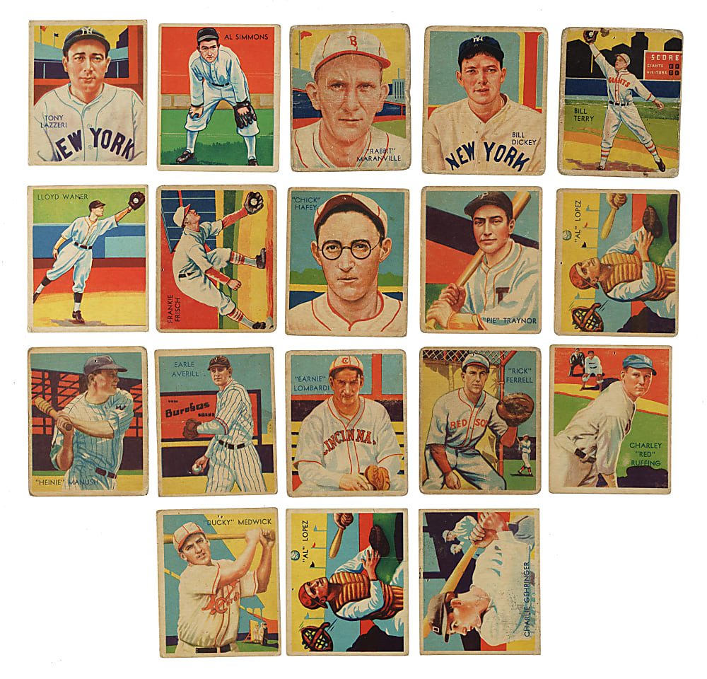1934-1936 R327 Diamond Stars Partial Set (49/108) Including 22 Hall of Famers