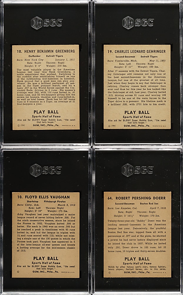 1941 R336 Play Ball Near-Complete Set (66/72)