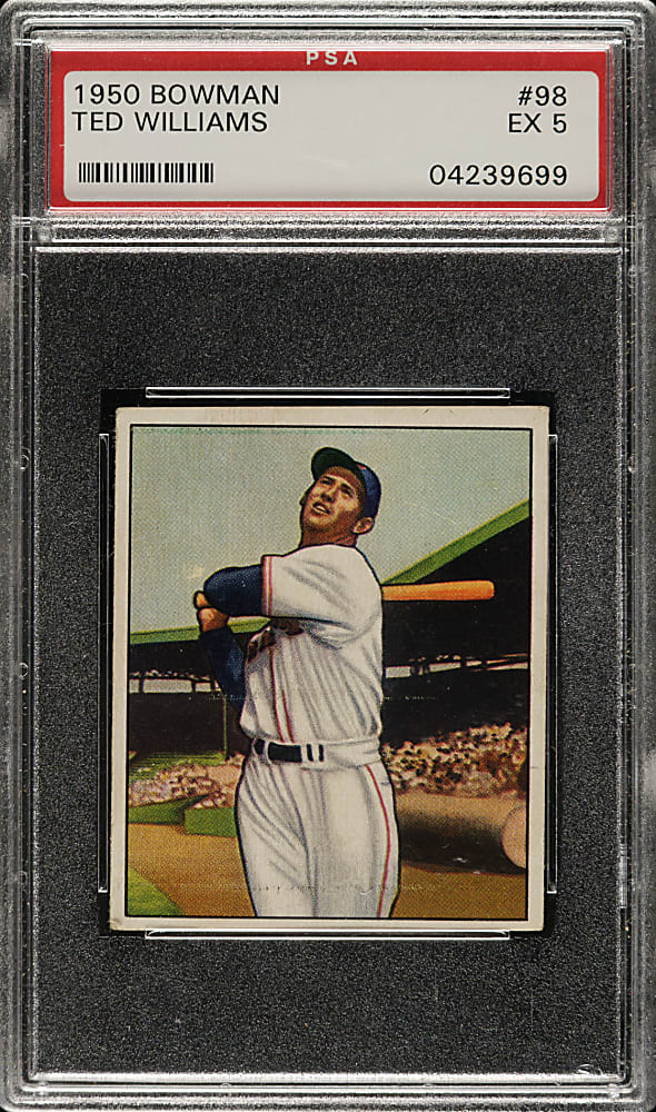 1950 Bowman #98 Ted Williams PSA EX 5