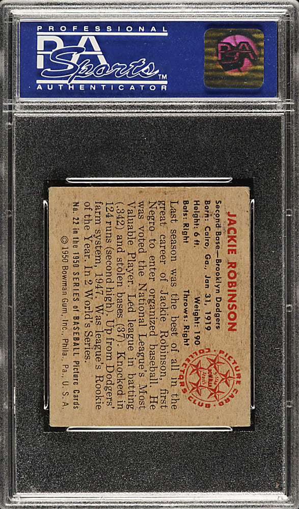 1950 Bowman #22 Jackie Robinson PSA VG-EX 4