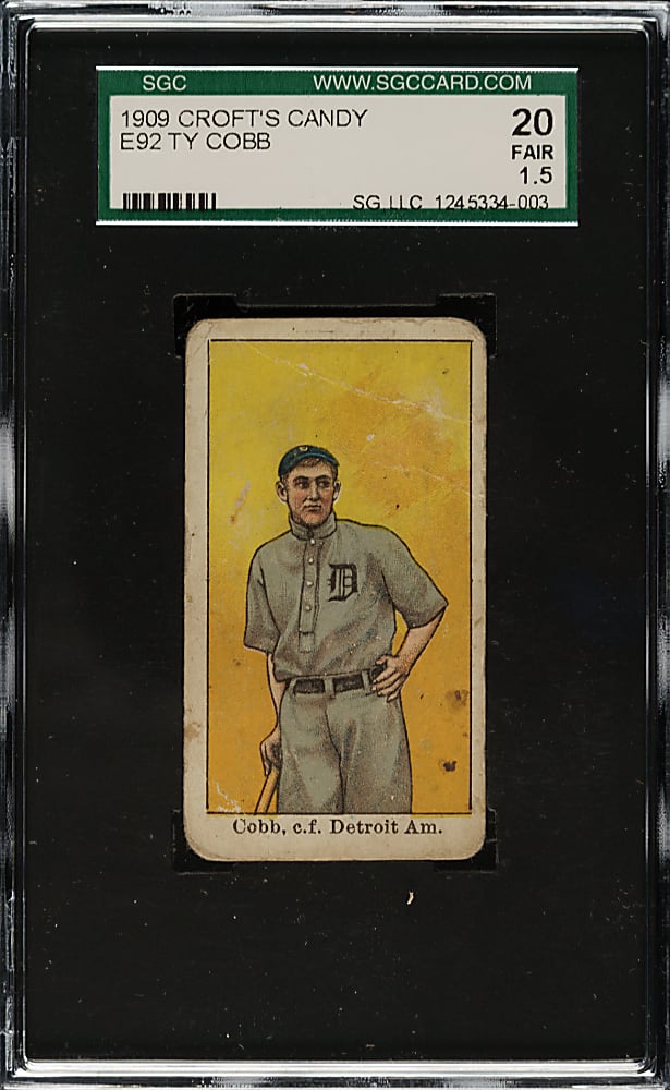 1909 E92 Croft's Candy Ty Cobb SGC FAIR 20