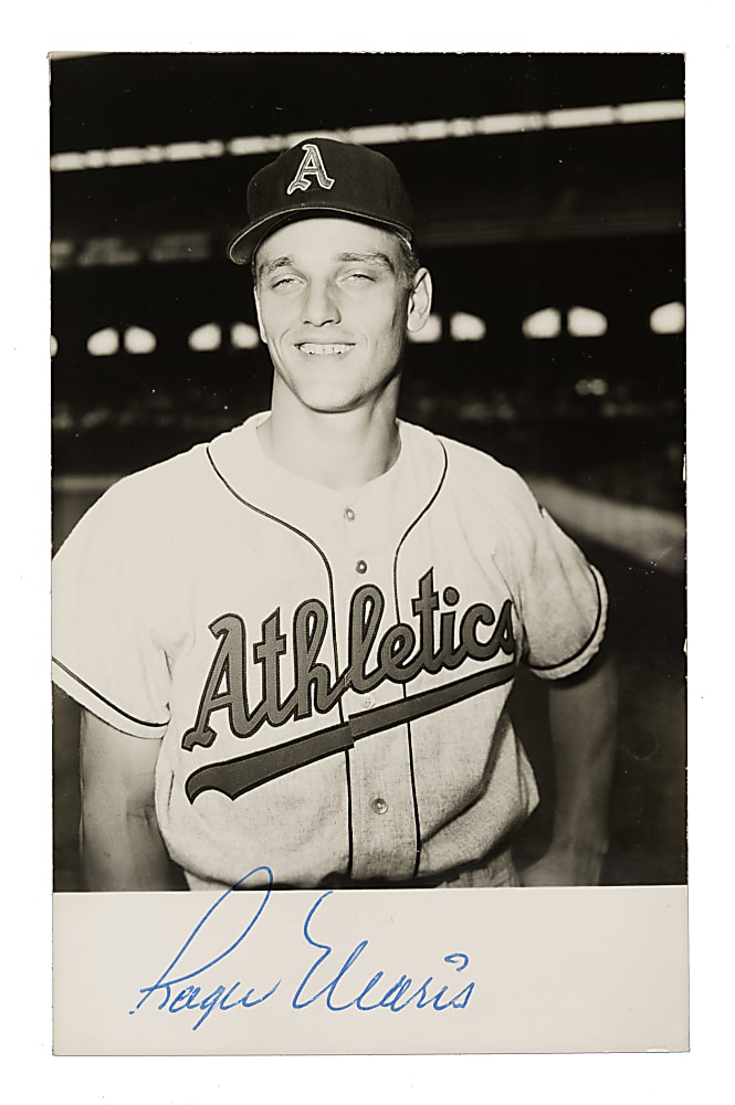 Roger Maris Signed Real-Photo Postcard - JSA