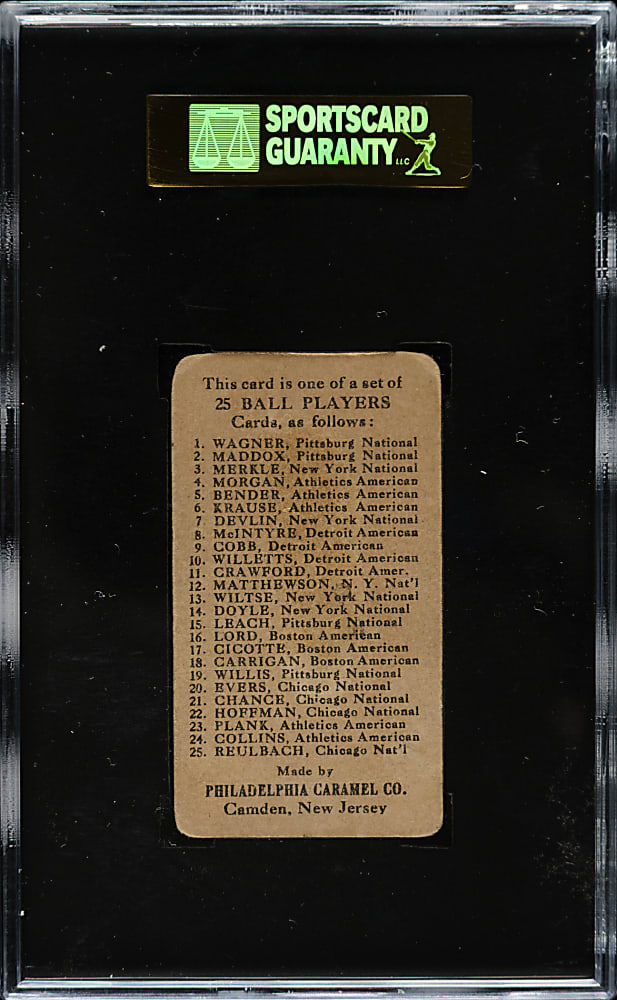 1909 E95 Philadelphia Caramel Christy Mathewson SGC GOOD 30