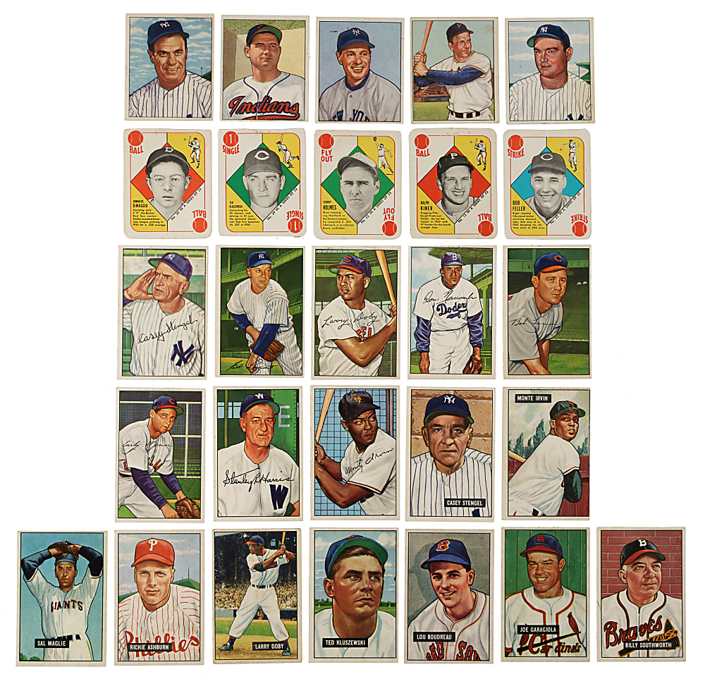 1950 to 1952 Topps and Bowman Collection (187) Including 21 Hall of Famers