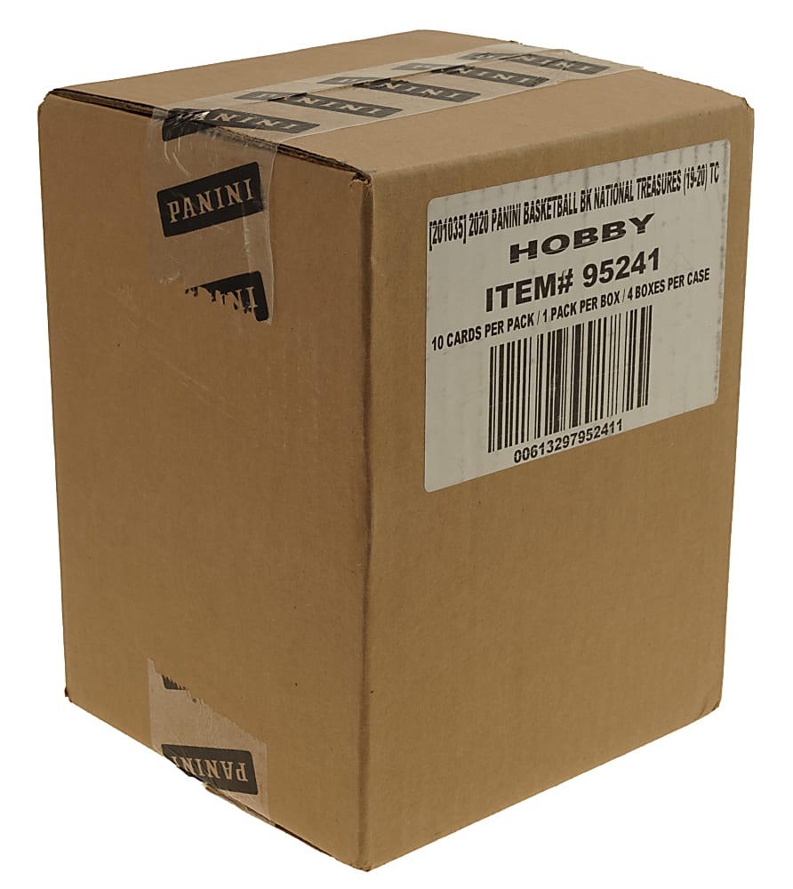 2019-2020 Panini National Treasures Basketball Factory-Sealed Unopened Hobby Case (4 Boxes) - Ja Morant and Zion Williamson Rookie Year