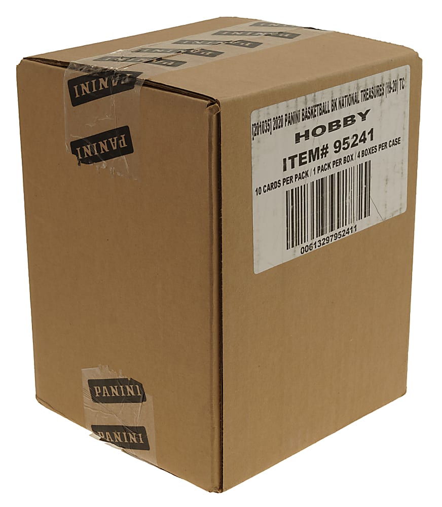 2019-2020 Panini National Treasures Basketball Factory-Sealed Unopened Hobby Case (4 Boxes) - Ja Morant and Zion Williamson Rookie Year