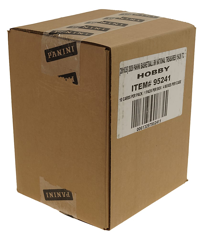 2019-2020 Panini National Treasures Basketball Factory-Sealed Unopened Hobby Case (4 Boxes) - Ja Morant and Zion Williamson Rookie Year