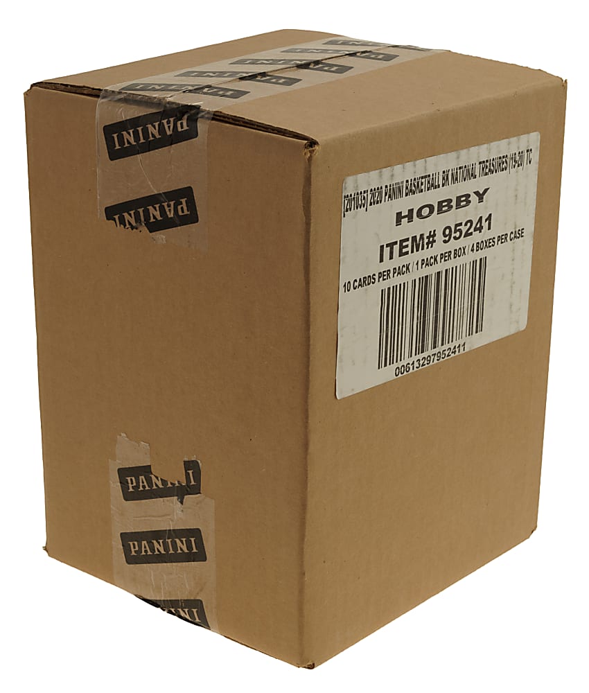 2019-2020 Panini National Treasures Basketball Factory-Sealed Unopened Hobby Case (4 Boxes) - Ja Morant and Zion Williamson Rookie Year