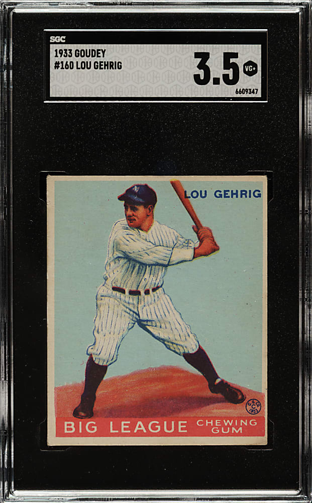 1933 R319 Goudey #160 Lou Gehrig SGC VG+ 3.5