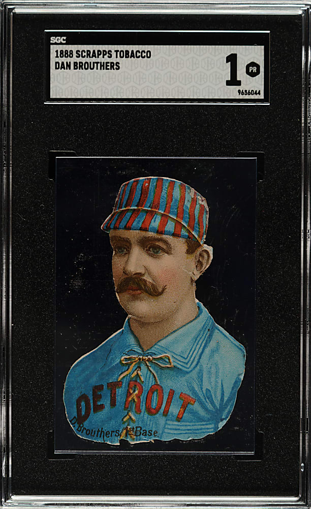 1888 H. D. Smith & Company Baseball Gum Card Die-Cuts Dan Brouthers SGC POOR 1