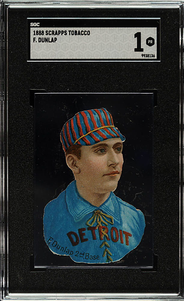 1888 H. D. Smith & Company Baseball Gum Card Die-Cuts Fred Dunlap SGC POOR 1