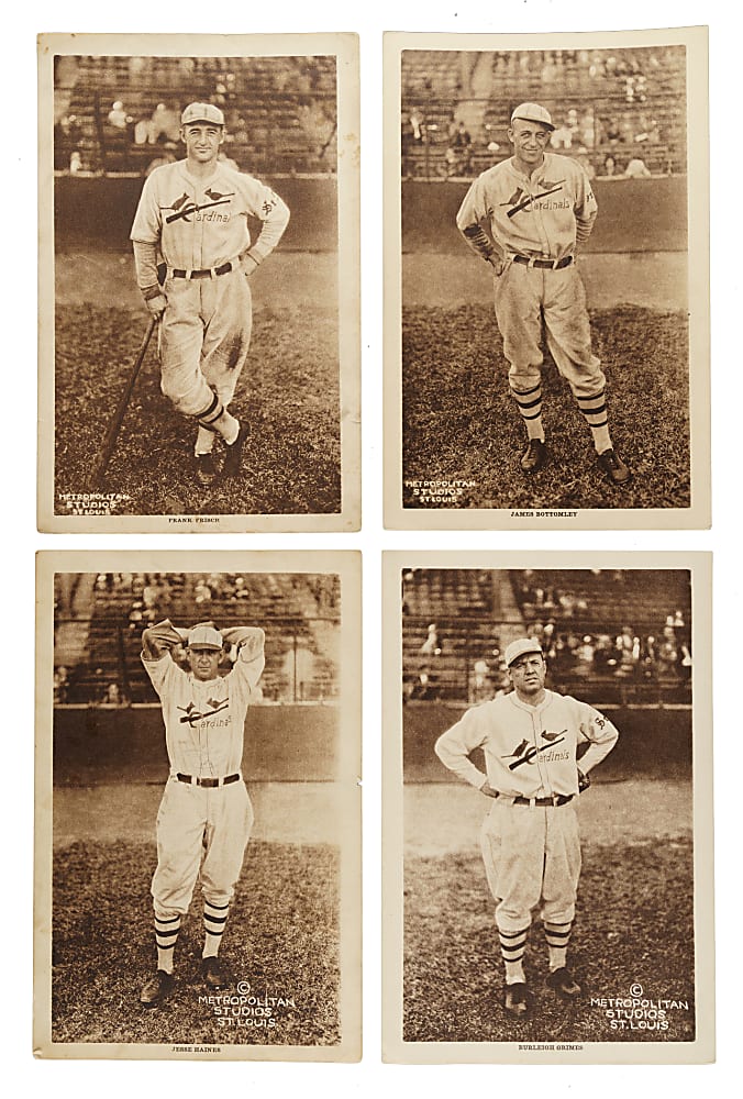 1931 Metropolitan Studio St. Louis Cardinals Collection (15) Including Grimes, Haines, Frisch, and Bottomley