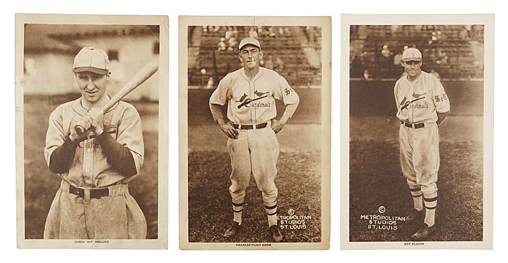 1931 Metropolitan Studio St. Louis Cardinals Collection (15) Including Grimes, Haines, Frisch, and Bottomley