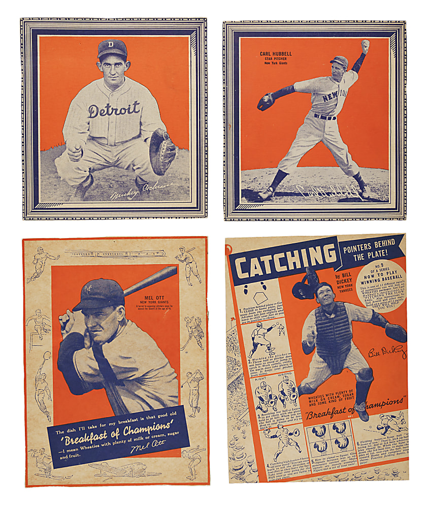 1935 to 1938 Wheaties Collection (38) Including 27 Hall of Famers