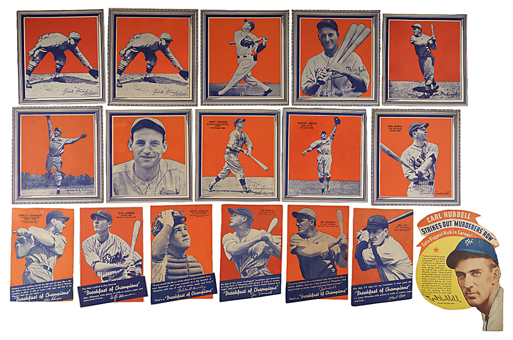 1935 to 1938 Wheaties Collection (38) Including 27 Hall of Famers