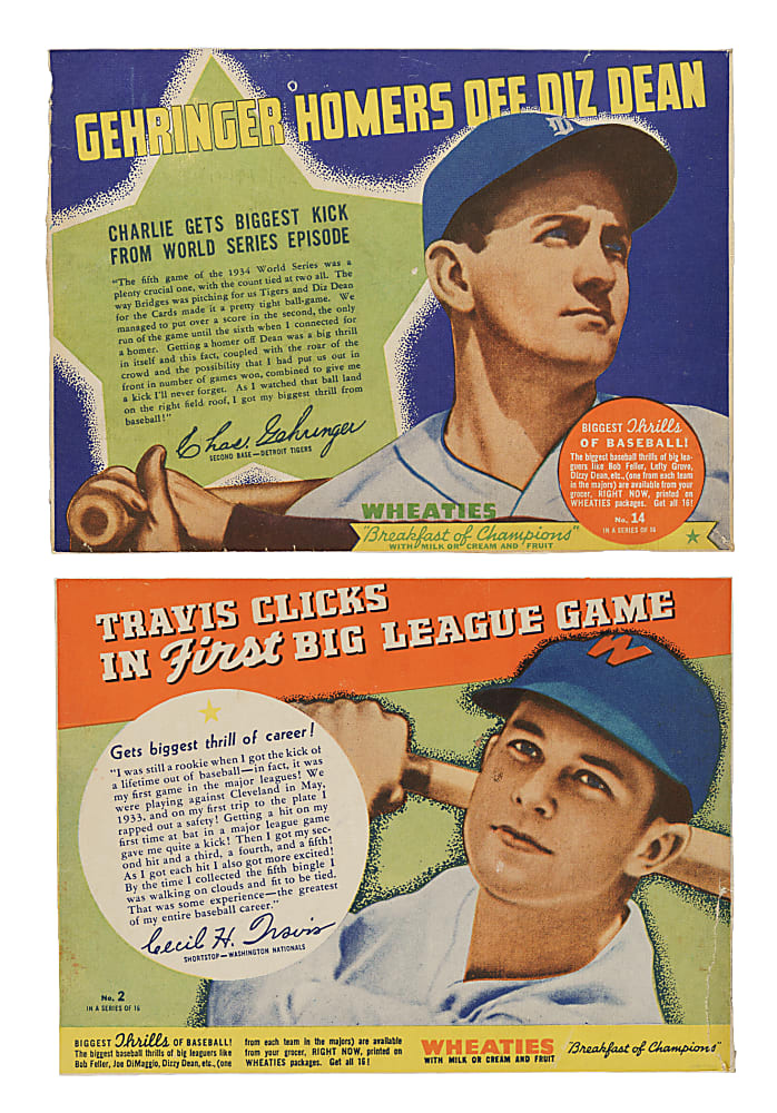 1935 to 1938 Wheaties Collection (38) Including 27 Hall of Famers