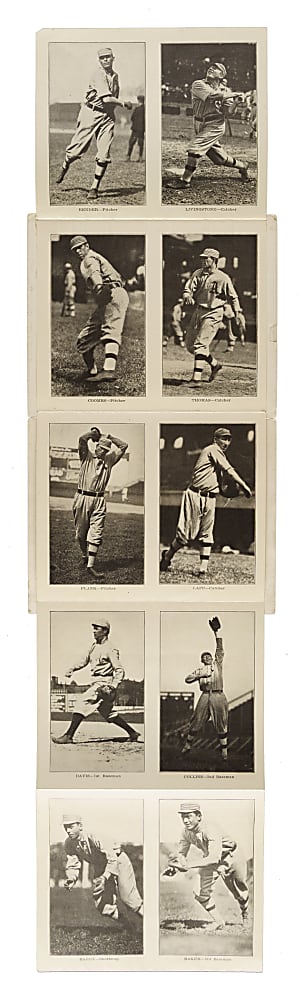 1910 Berger Postal Card Co. Philadelphia Athletics Large-Format "Accordion" Postcard with Mack, Plank, Collins, Bender, and Baker