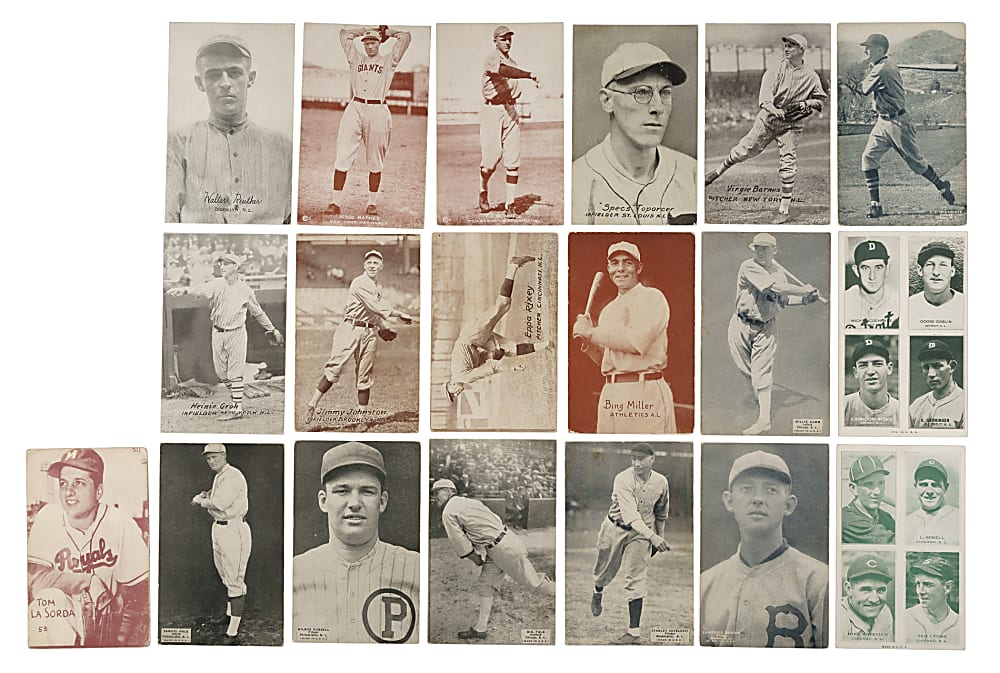 1922 to 1938 Exhibit Collection (23) Including Nine Hall of Famers