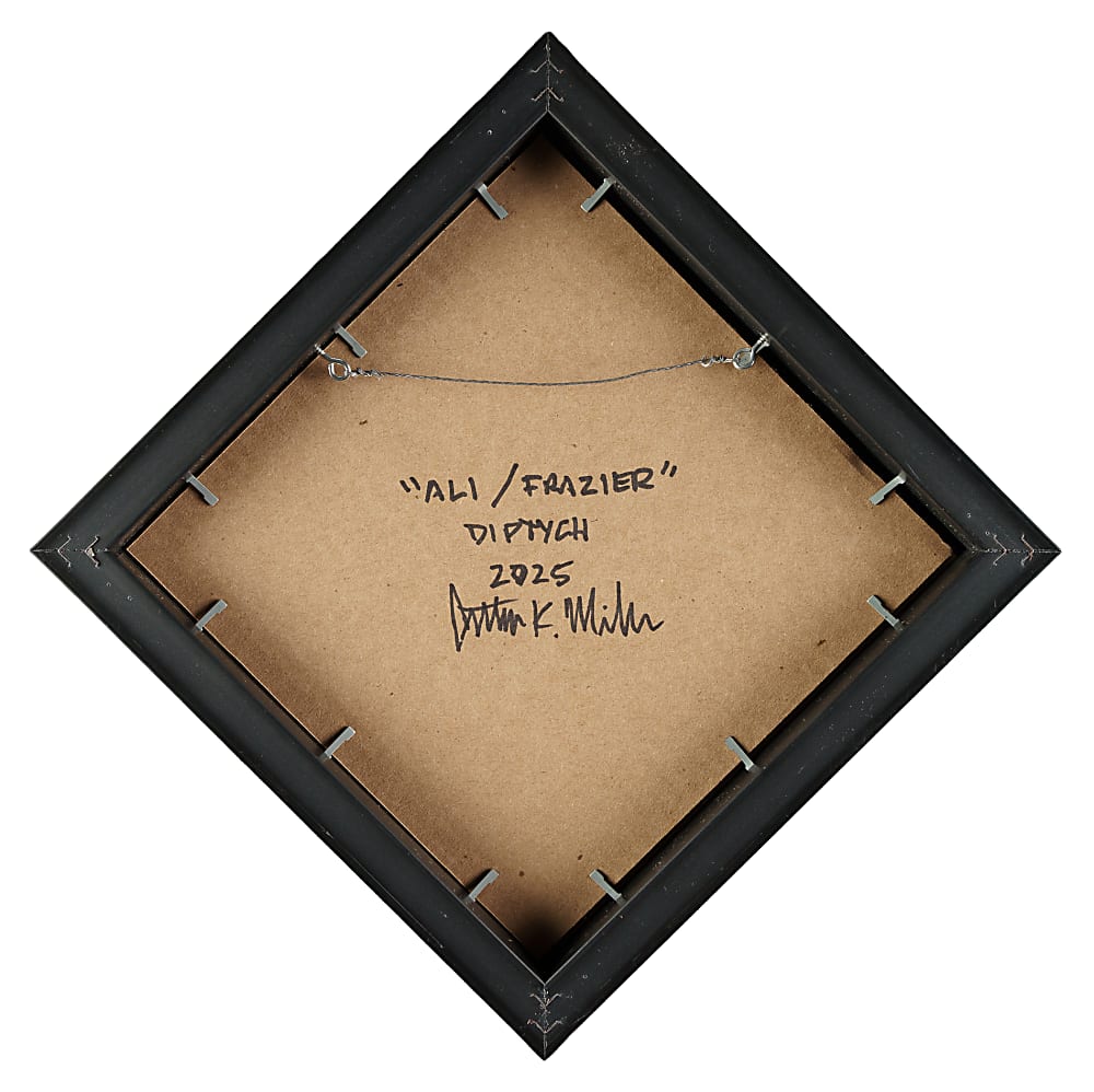 Muhammad Ali and Joe Frazier Original Painting Pair by Arthur K. Miller